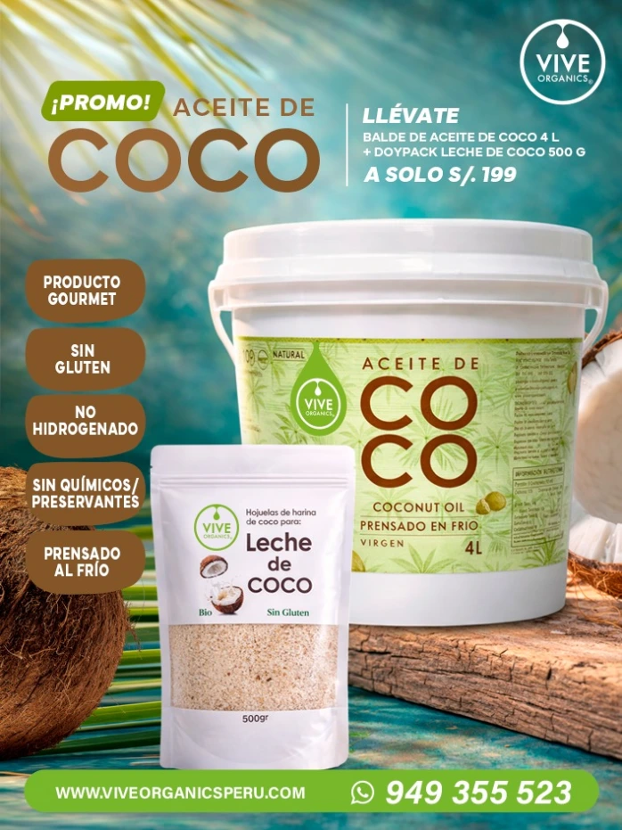 Aceite de coco 4 Litros + leche de coco