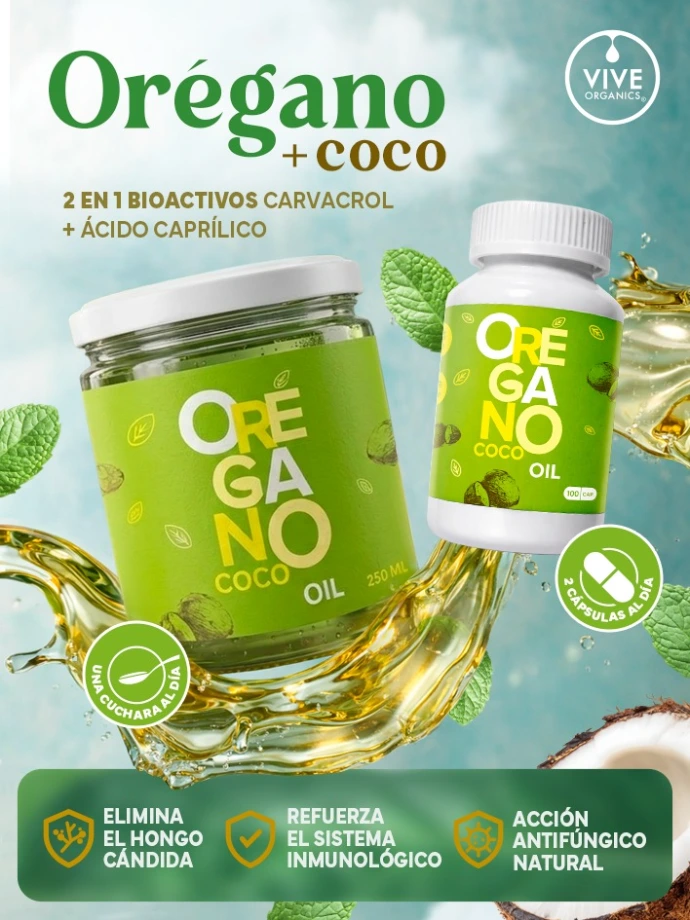 CAPSULAS DE ACEITE DE OREGANO CON ACEITE DE COCO