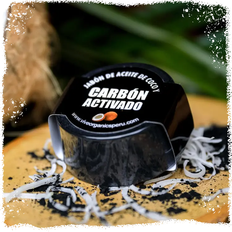 Jabon de carbón activado de coco