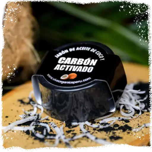 Jabon de carbón activado de coco
